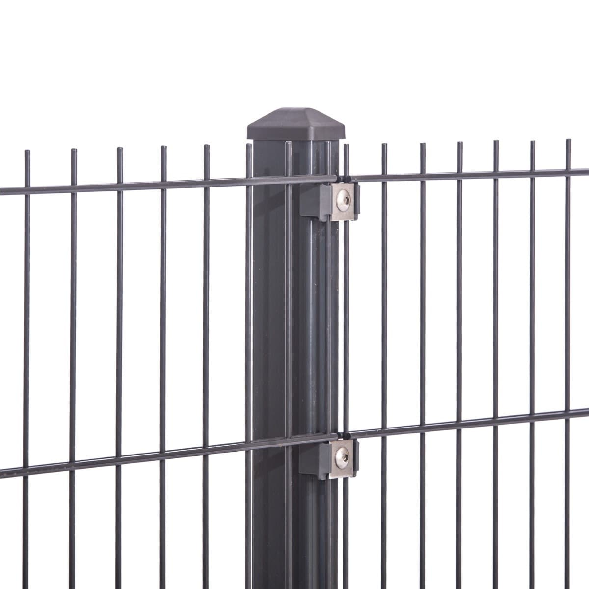 10-50 Nietmutter M8 Stahl Flachkopf  ca. 11x22 Zaunbau Gittermatten Zaun — Zaun-Zubehör (Schellen, Kappen, Pfostenhalter) für Doppelstabmattenzaun — direkt vom Hersteller