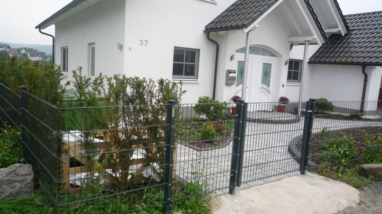 30m DOPPELSTABMATTEN 1830mm anthrazit Stabmattenzaun Gittermattenzaun Ballfang – Ansicht 5