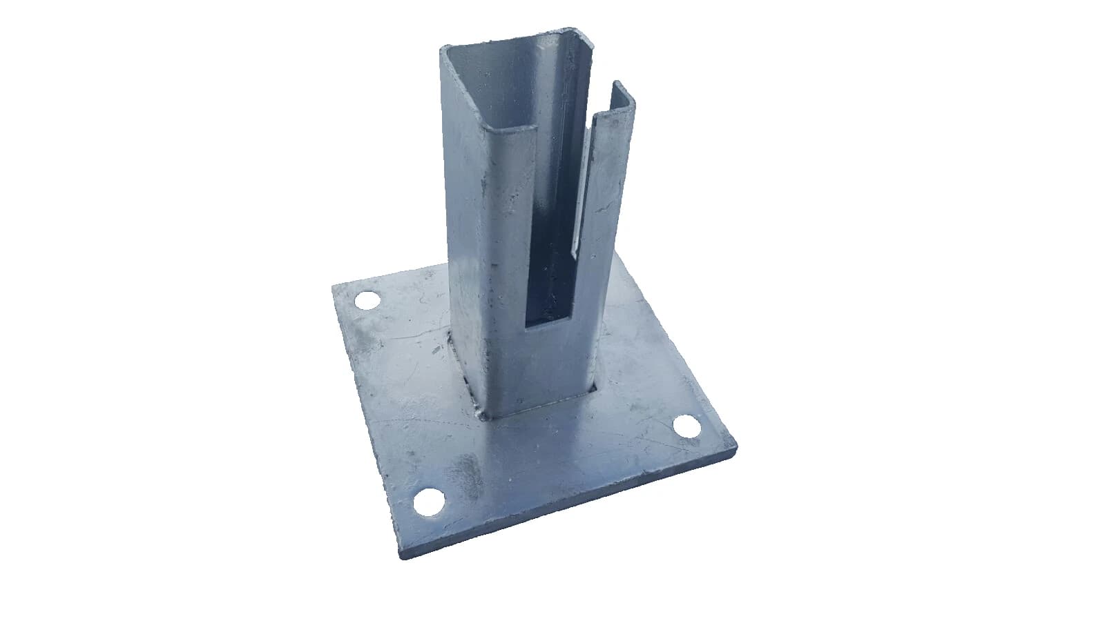 Fußplatte Bodenplatte Torpfosten Torpfostenadapter 60x60 Eckpfosten Gitterzaun – ZAUNDISCOUNT, Zaunartikel im ZAUNDISCOUNT-Shop