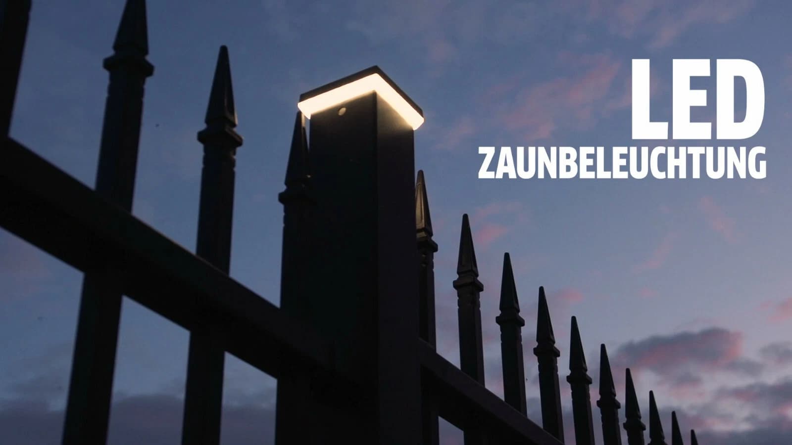 Pfostenbeleuchtung Zaunpfostenlampen LED Pfostenkappe Zaunbeleuchtung Zaun 40x60 – ZAUNDISCOUNT, Zaunartikel im ZAUNDISCOUNT-Shop