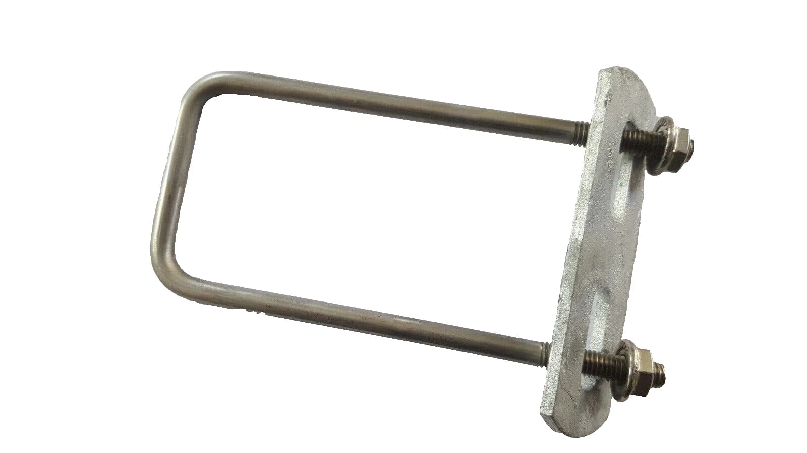 U-Bügel 80x40 Pfosten Zaun Edelstahl Stabmatten Gittermattenverbinder Verbinder – ZAUNDISCOUNT, Zaunartikel im ZAUNDISCOUNT-Shop