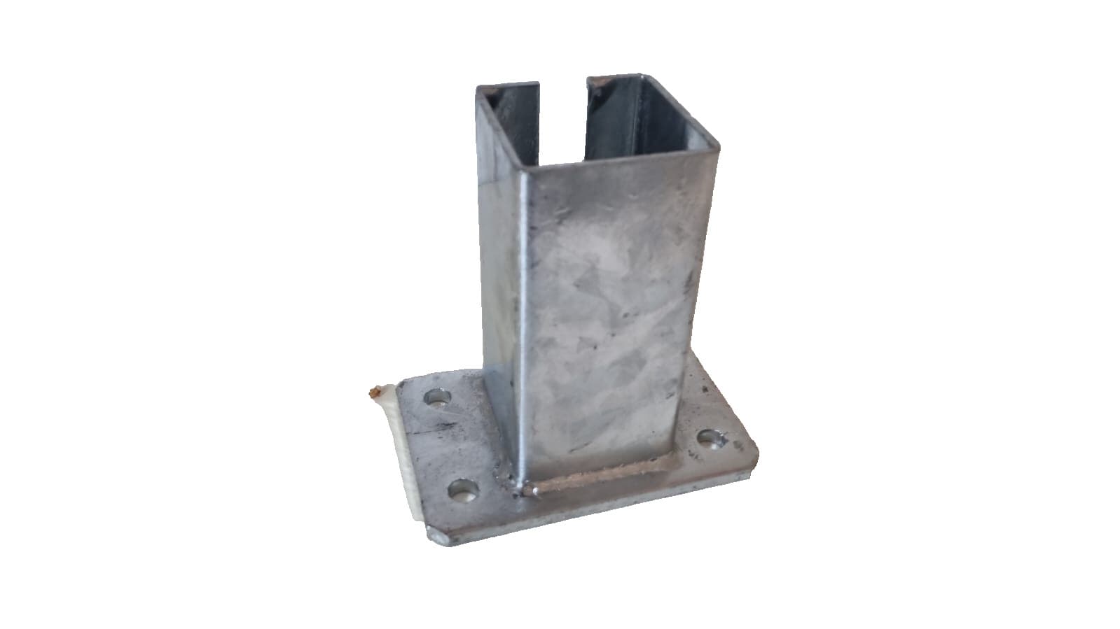 Fußplatte Bodenplatte Torpfosten Torpfostenadapter 80x80 anthrazit RAL 7016 – ZAUNDISCOUNT, Zaunartikel im ZAUNDISCOUNT-Shop