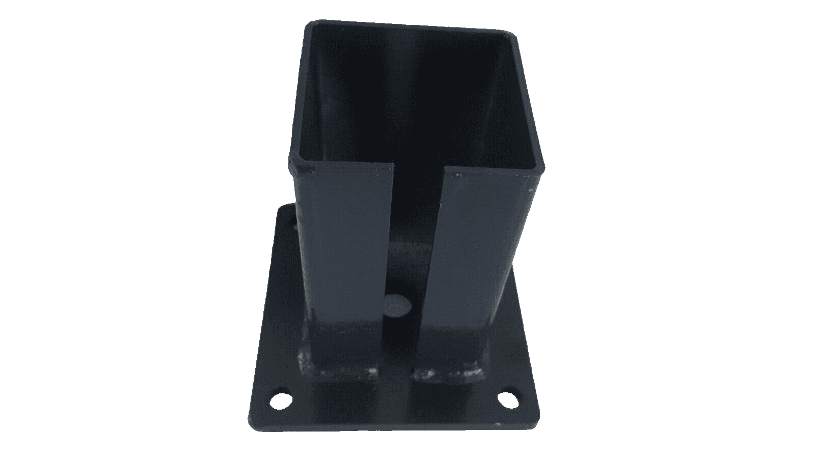 Zaun Fußplatte anthrazit 7016 Bodenplatte Torpfosten Torpfostenadapter 100x100 – ZAUNDISCOUNT, Zaunartikel im ZAUNDISCOUNT-Shop
