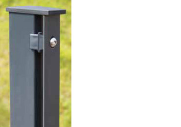 Pfosten für 630-2430 Doppelstabmattenzaun 1.100-3.000mm lang Zaunpfosten PCS Feuerverzinkt (silber) — Produktansicht